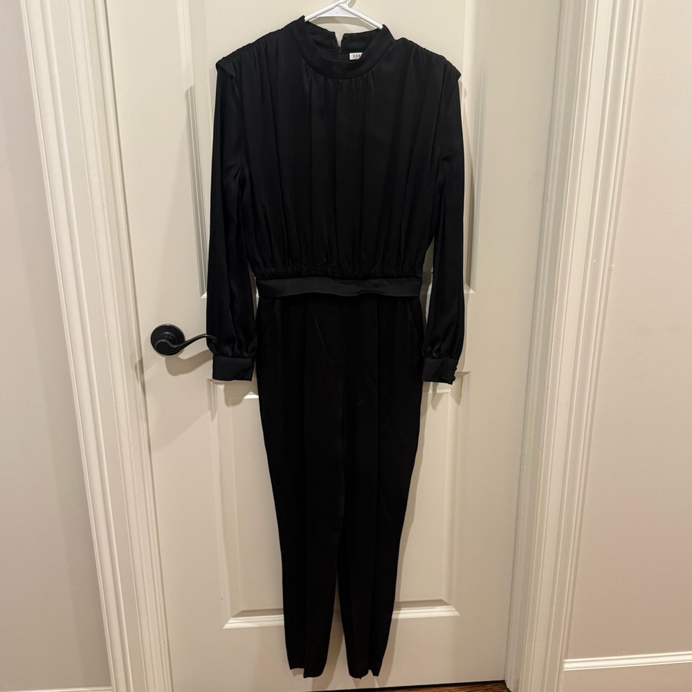 Veronica Beard Kavia Jumpsuit Black Size 0 Long Sleeve - Picture 5 of 12